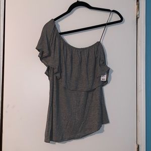 One shoulder Grey NY & Company Top